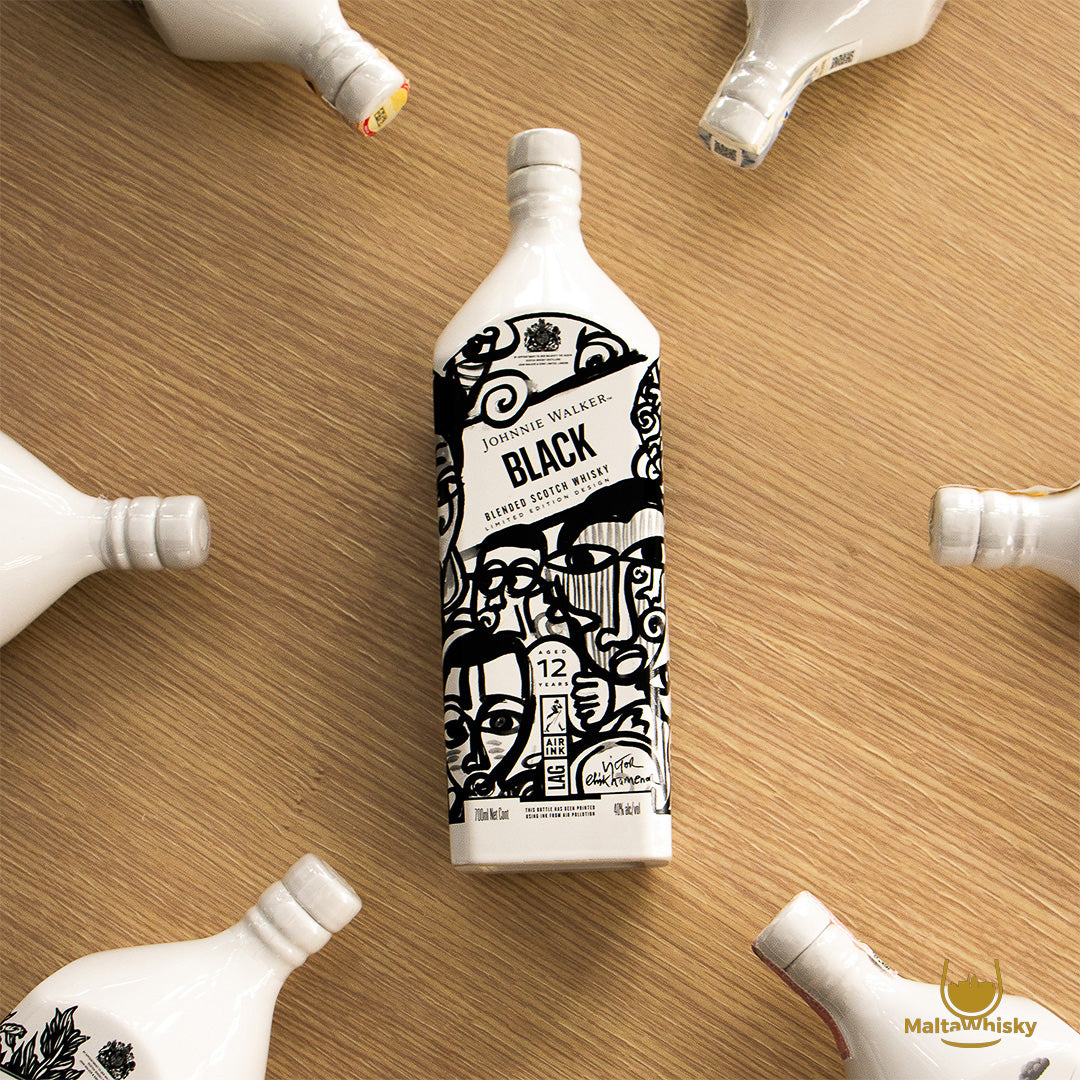 Johnnie Walker Black Label Air Ink Lagos Limited Edition White