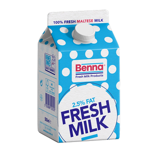 Benna Fresh Whole Milk 2.5% Fat x500ml