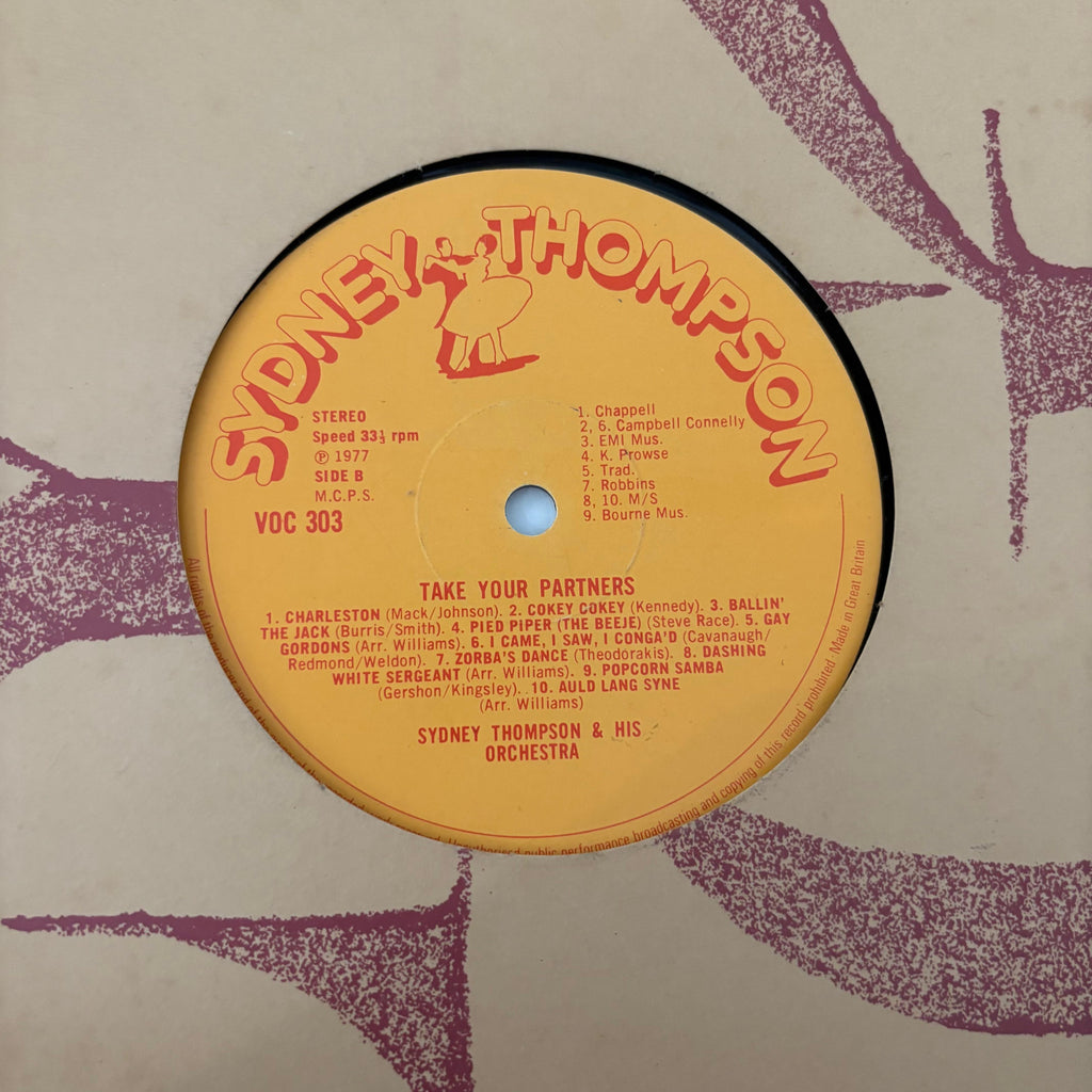 Sydney Thompson And His Old Time Dance Orchestra* – Take Your Partners - Vinyl