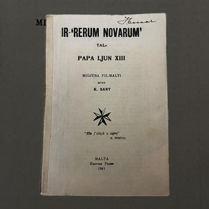 Ir-Rerum Novarum Tal-Papa Ljun XII
