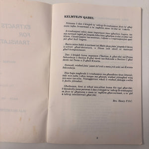 Extracts For Translation