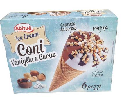 Ice Cream Coni Vaniglia e Cacao 420g x6