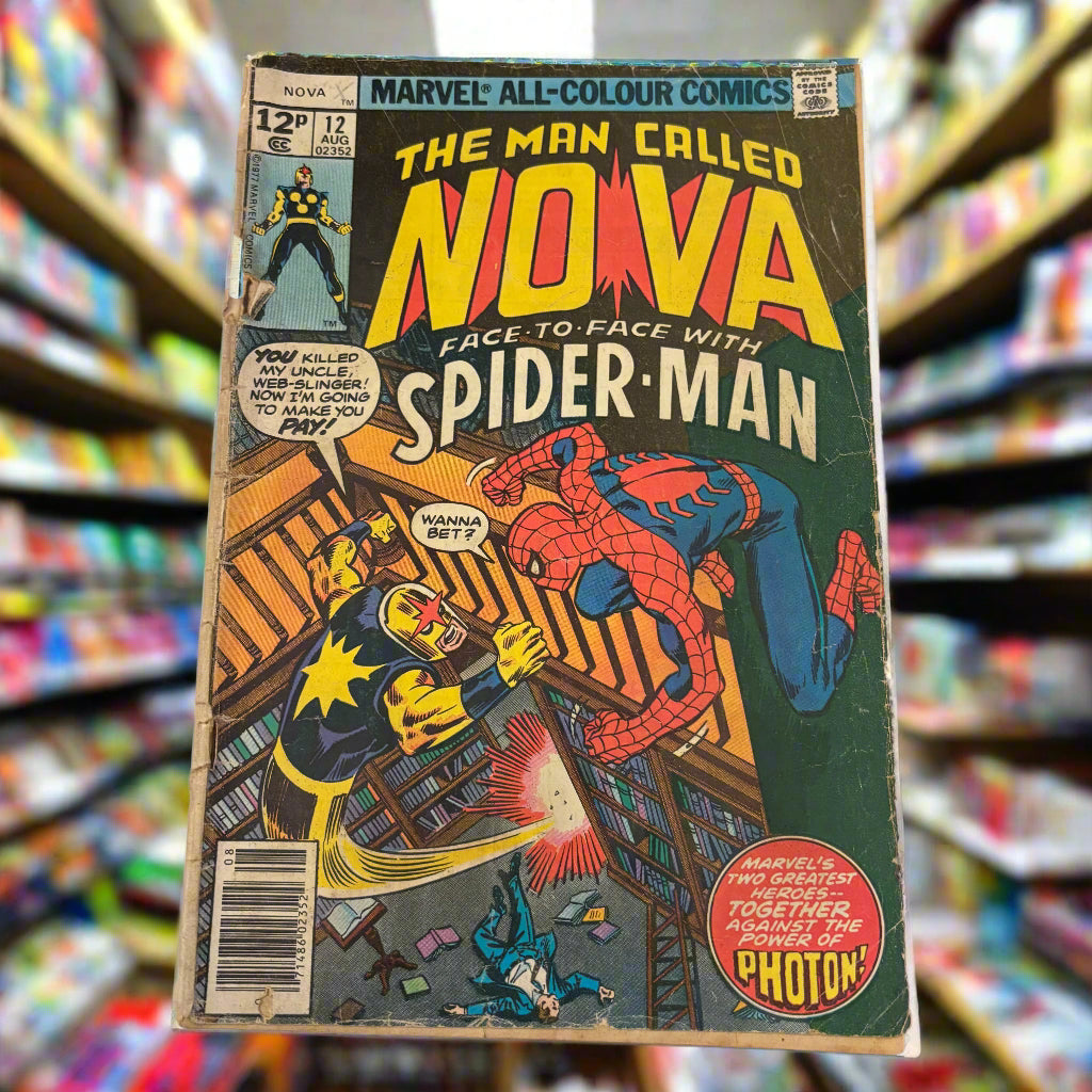 Vintage The Man Called Nova #12 Marvel 1977 Spider-Man