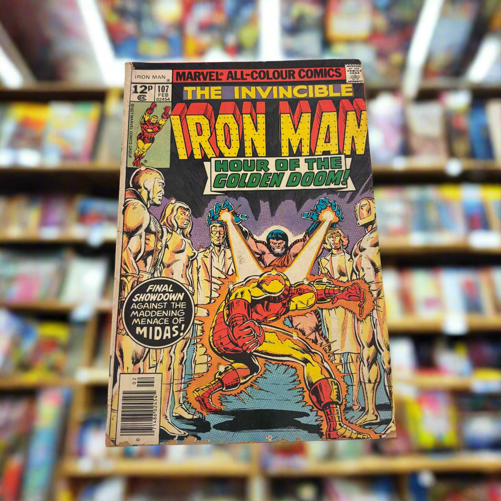 The Invincible Iron Man Comic #107 Hour of the Golden Doom!
