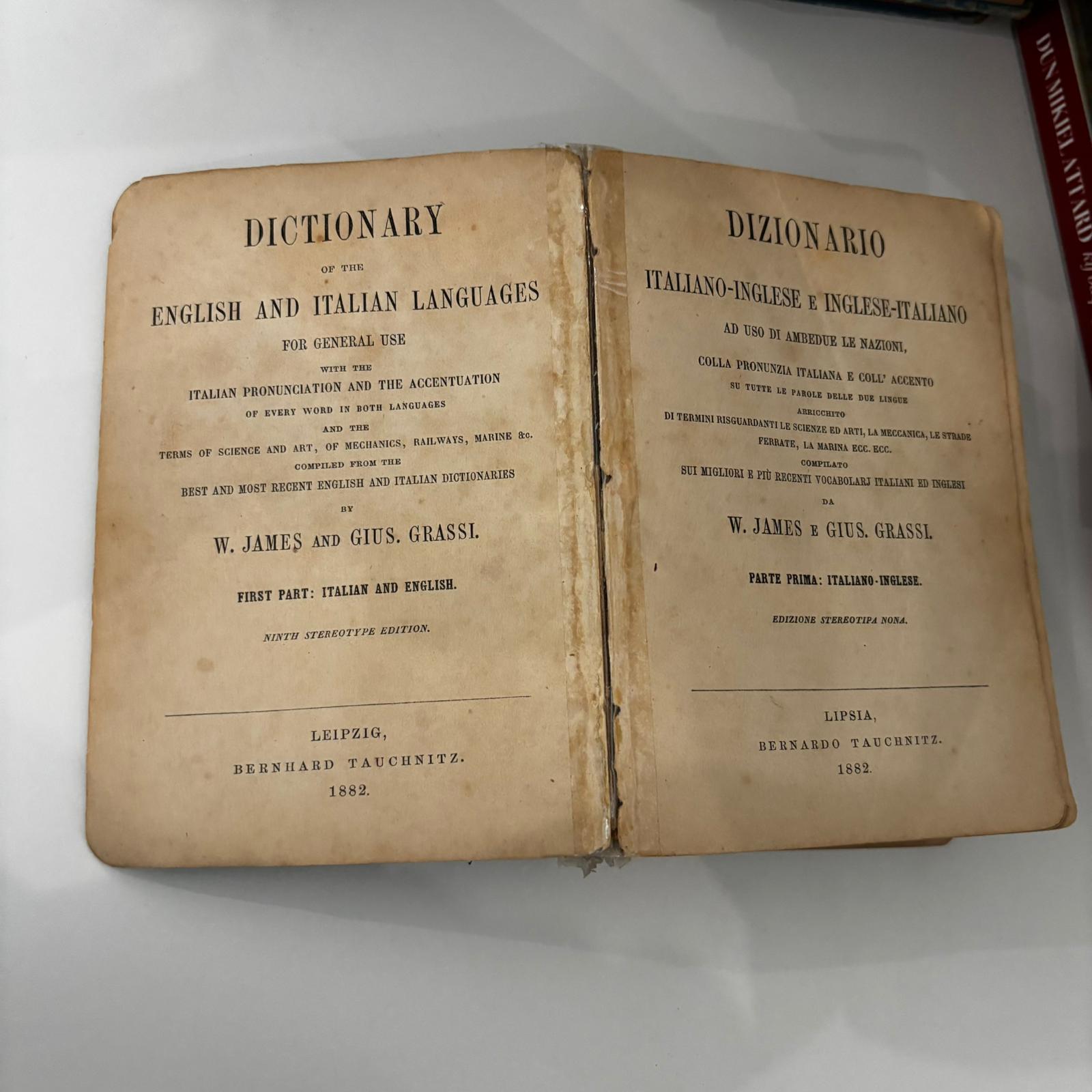 Dictionary Of The English And Italian Languages 1882