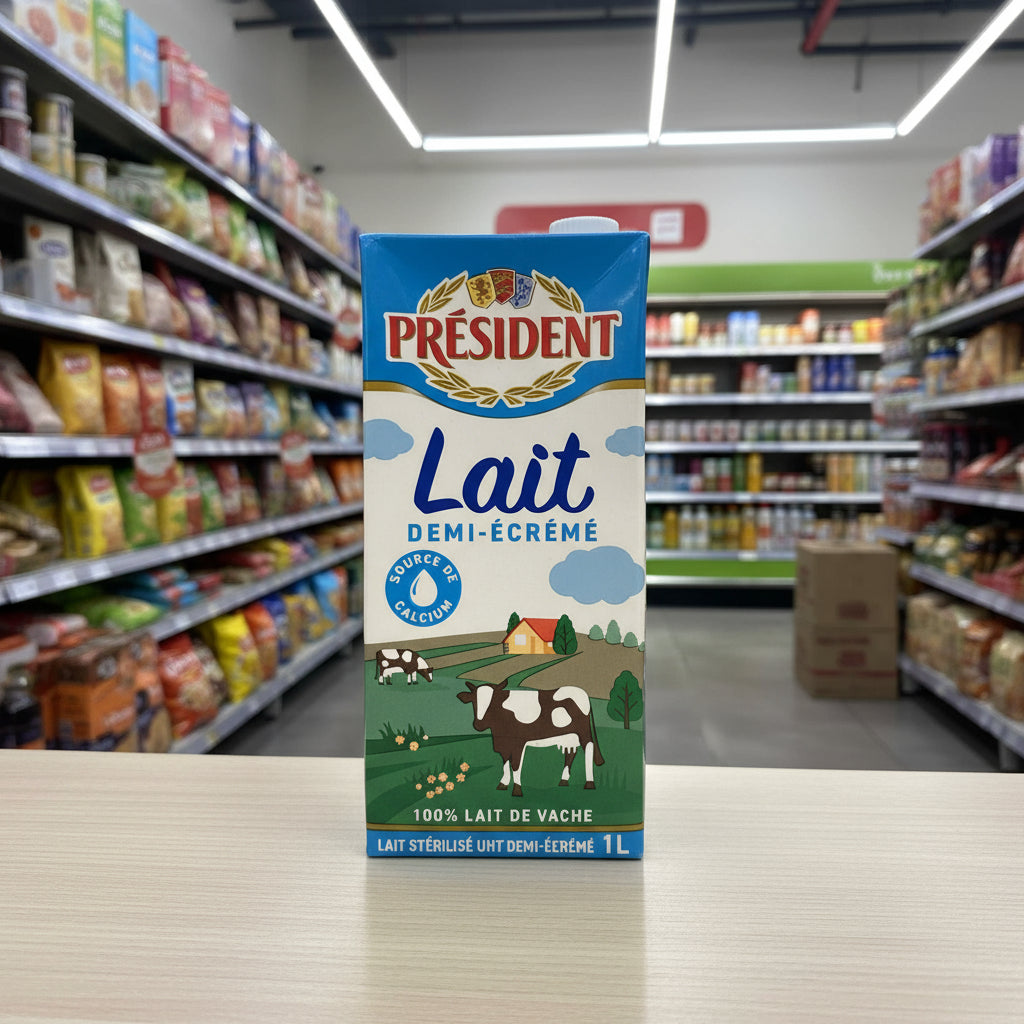 President Milk Semi Skimmed 1LT