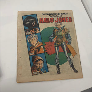 2000AD w/ Judge Dredd prog #374 VG/FN (June 23 1984, IPC) ad for 1st Halo Jones
