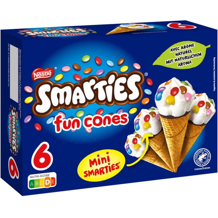 Ice Cream Smarties Fun Cone 65ml x6