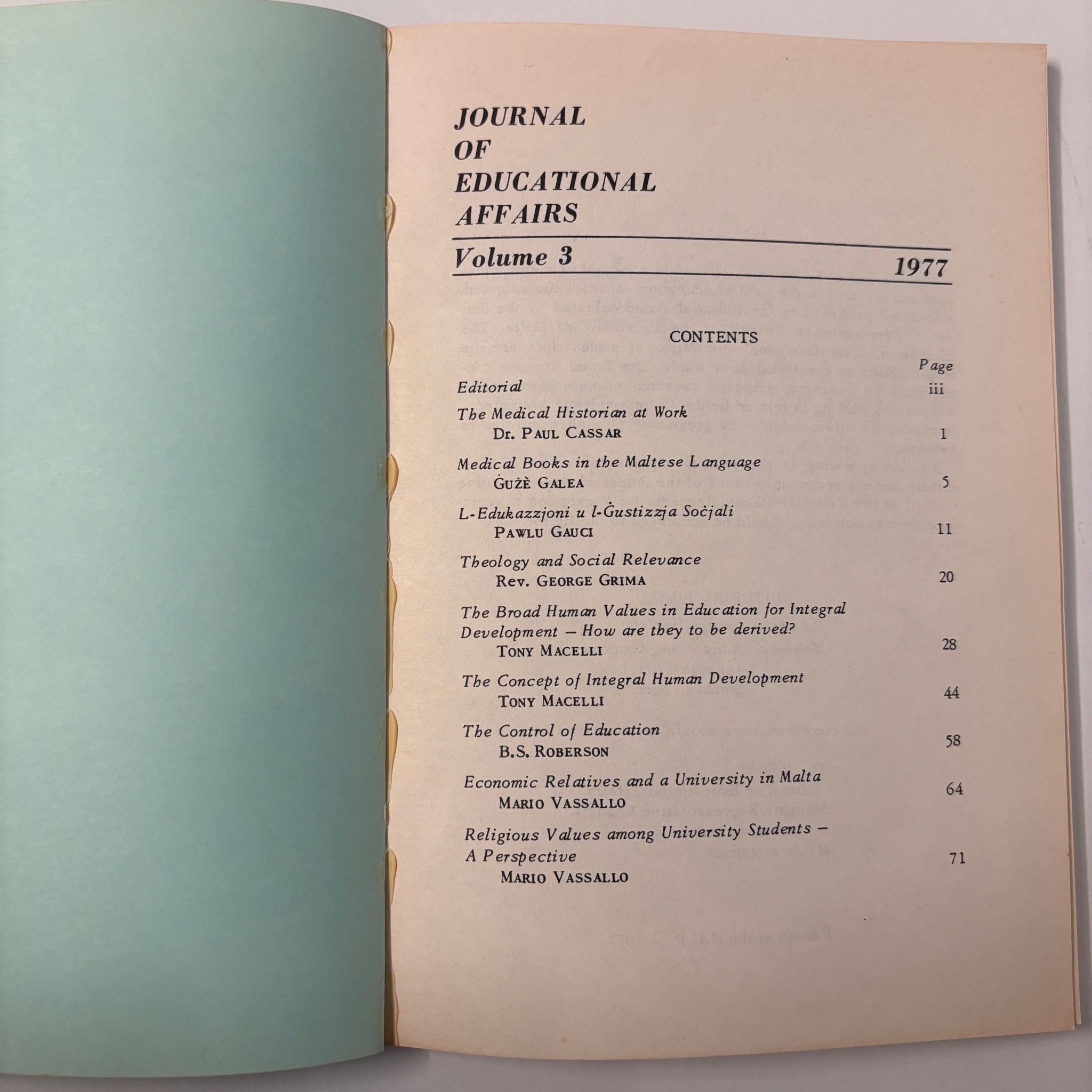 Journal Of Educational AffAirs