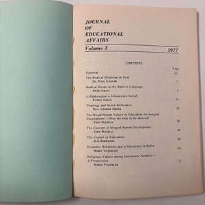 Journal Of Educational AffAirs