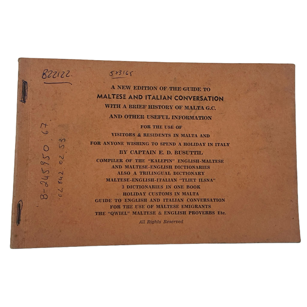 A New Edition Of The Guide To Maltese And Italian Conversation