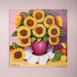 Mouth Painted Pot of Flowers