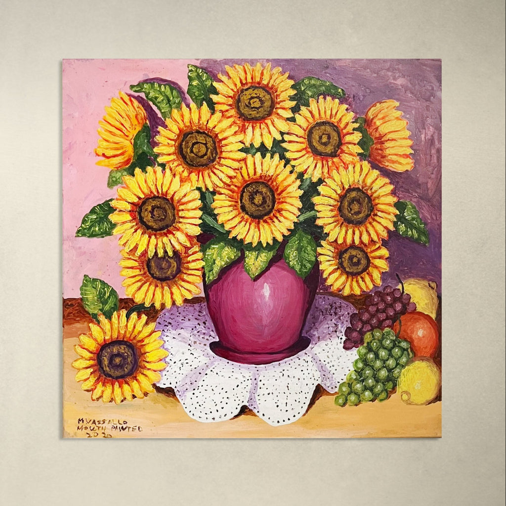 Mouth Painted Pot of Flowers