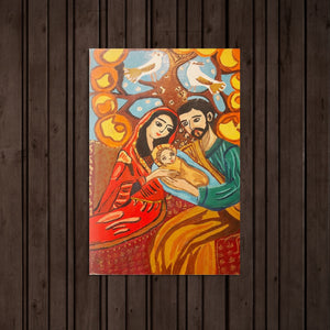 Nativity Scene on Wood
