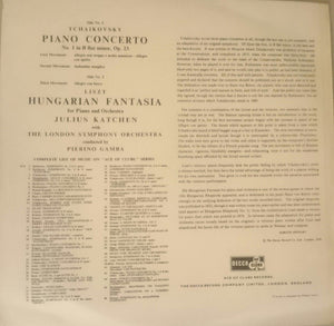 Tchaikovsky* / Liszt*, Katchen*, London Symphony Orchestra, Gamba* – Piano Concerto No. 1 / Hungarian Fantasia- Vinyl