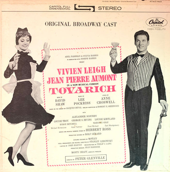 Lee Pockriss, Anne Croswell - Vivien Leigh, Jean-Pierre Aumont – Tovarich (Original Broadway Cast)- Vinyl