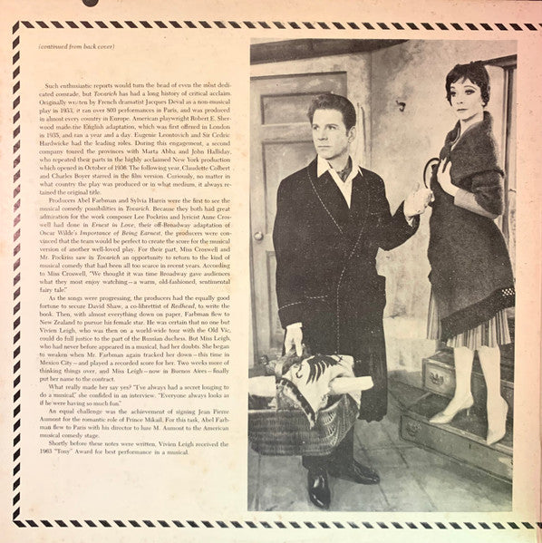 Lee Pockriss, Anne Croswell - Vivien Leigh, Jean-Pierre Aumont – Tovarich (Original Broadway Cast)- Vinyl