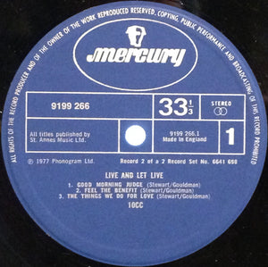 10cc – Live And Let Live – Vinyl