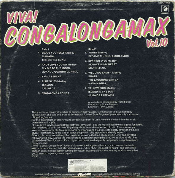 Max Bygraves – Viva! Congalongamax Vol.10 - Vinyl