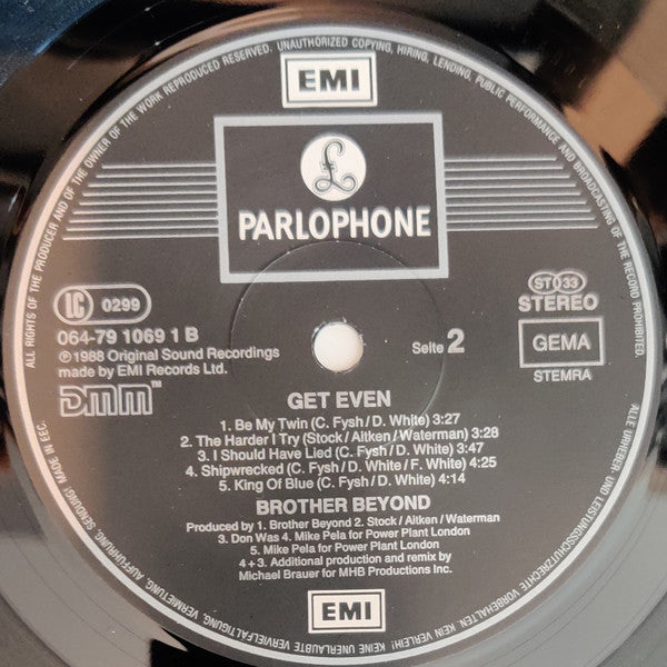 Brother Beyond – Get Even - Vinyl