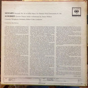 Mozart*, Schubert* / Robert Craft Conducting Members Of The Columbia Symphony Orchestra – Mozart - Serenade No. 10, Schubert - German Dances - Vinyl
