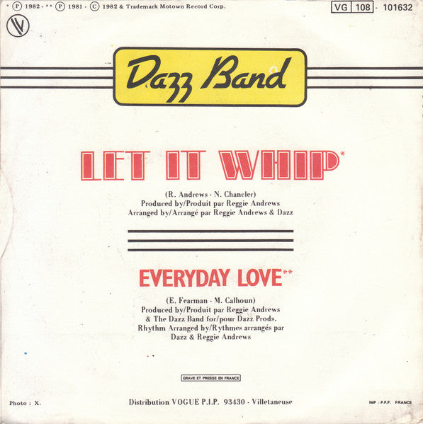 Dazz Band – Let It Whip – Vinyl