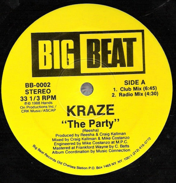 Kraze – The Party - Vinyl