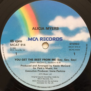 Alicia Myers – You Get The Best From Me (Say, Say, Say,) - Vinyl