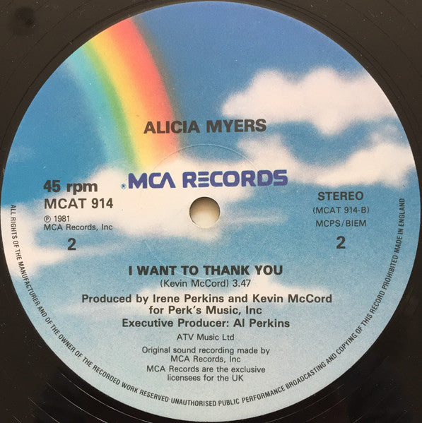 Alicia Myers – You Get The Best From Me (Say, Say, Say,) - Vinyl
