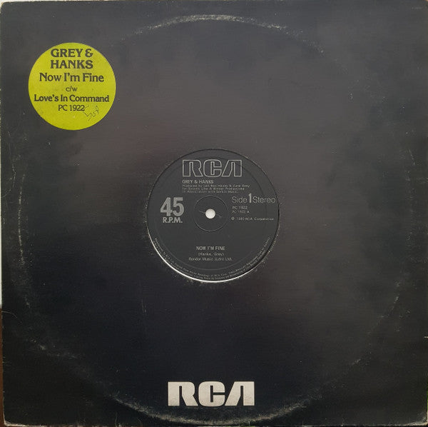 Grey & Hanks* – Now I'm Fine / Love's In Command - Vinyl