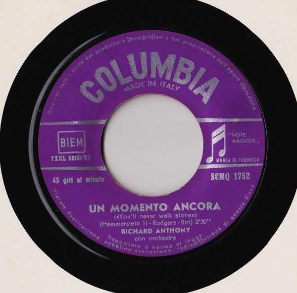 Richard Anthony (2) – Cin Cin / Un Momento Ancora – Vinyl Lp "7 Seven inch record