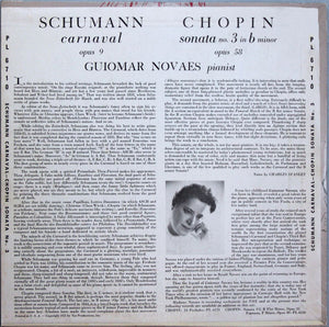 Schumann* / Chopin*, Guiomar Novaes – Carnaval Opus 9 / Sonata No. 3 In B Minor Opus 58 - Vinyl
