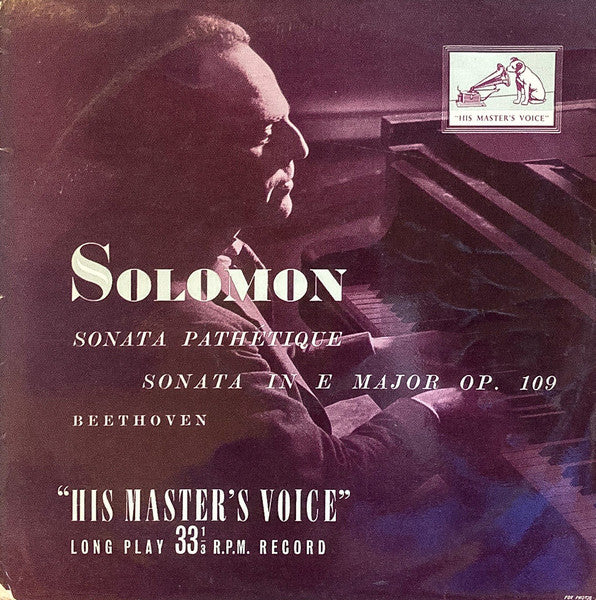 Solomon (6), Ludwig van Beethoven – Sonata In C Minor Op. 13 (Pathetique); Sonata In E Major Op. 109- Vinyl