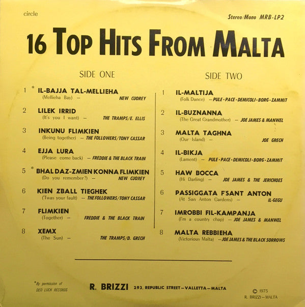 16 Top Hits From Malta - Vinyl