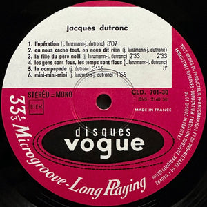 Jacques Dutronc – Jacques Dutronc - Vinyl