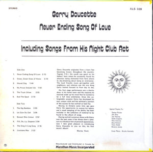 Gerry Doucette ‎– Never Ending Song Of Love - Vinyl
