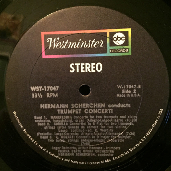 Hermann Scherchen, Vienna State Opera Orchestra*, Roger Delmotte, Arthur Haneuse – Concerti For 1, 2, 3, And 6 Trumpets - Vinyl