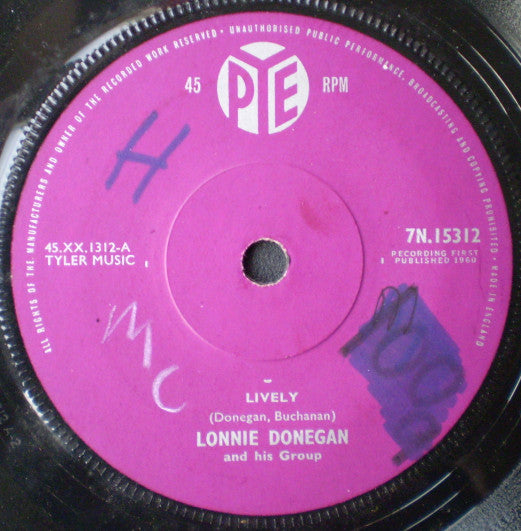 Lonnie Donegan – Lively - Vinyl Lp "7 Seven inch record