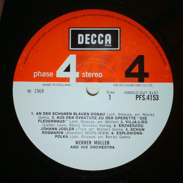 Werner Müller And His Orchestra* – Vienna - Vinyl