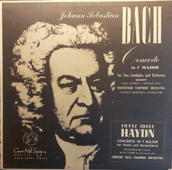 Johann Sebastian Bach / Franz Joseph Haydn* - Hans Andreae, Theodor Sack, Winterthur Symphony Orchestra, Clemens Dahinden – Concerto In C Major For Two Cembalos And Orchestra – Vinyl