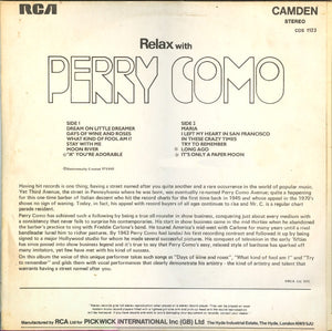 Perry Como – Relax With Perry Como - Vinyl