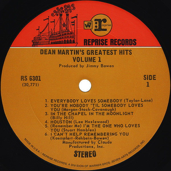 Dean Martin – Dean Martin's Greatest Hits! Vol. 1 – Vinyl