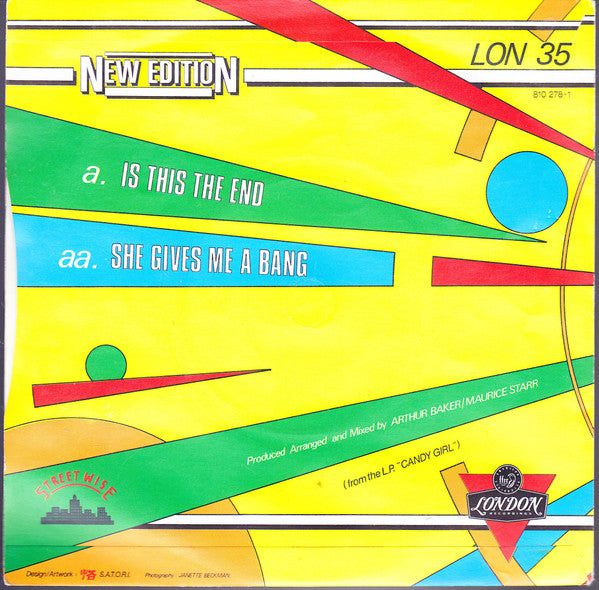 New Edition – Is This The End / She Gives Me A Bang - Vinyl