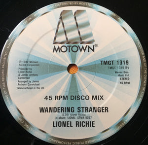 Lionel Richie ‎– All Night Long (All Night) / Wandering Stranger - Vinyl
