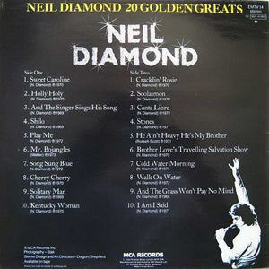 Neil Diamond – 20 Golden Greats - Vinyl