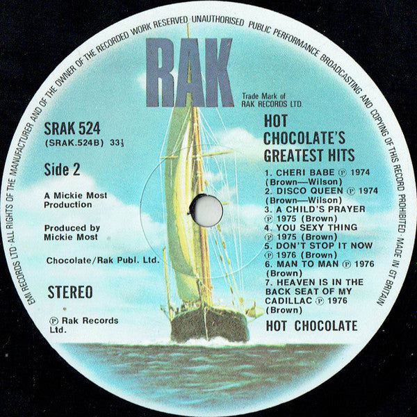 Hot Chocolate – XIV Greatest Hits - Vinyl