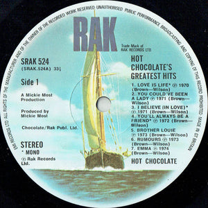Hot Chocolate – XIV Greatest Hits - Vinyl