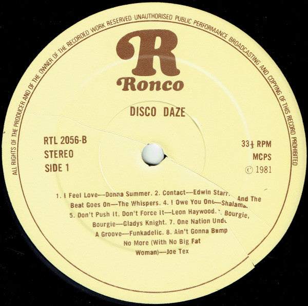 Disco Daze (16 Giant Disco Hits) - Vinyl