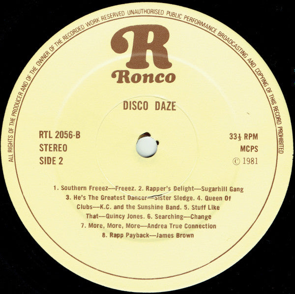 Disco Daze (16 Giant Disco Hits) - Vinyl