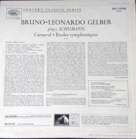 Schumann* - Bruno Leonardo Gelber – Gelber Plays Schumann: Carnaval & Etudes Symphoniques - Vinyl